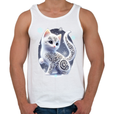 PRINTFASHION Cica alebrije stílusban - Férfi atléta - Fehér