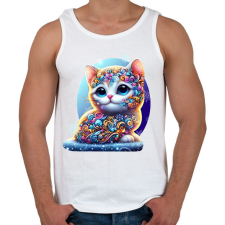 PRINTFASHION Cica alebrije stílusban - Férfi atléta - Fehér atléta, trikó