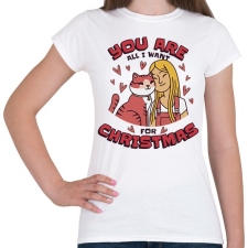 PRINTFASHION Cica, amit karácsonyra akarok - Női póló - Fehér női póló