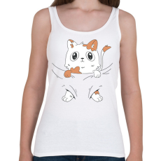 PRINTFASHION Cica baba - Női atléta - Fehér