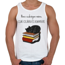 PRINTFASHION Cica és Könyv - Férfi atléta - Fehér