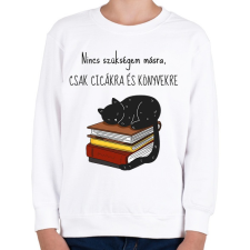 PRINTFASHION Cica és Könyv - Gyerek pulóver - Fehér gyerek pulóver, kardigán