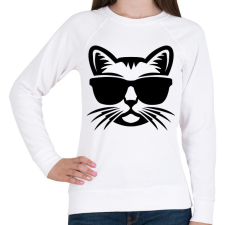 PRINTFASHION Cica Fej - Női pulóver - Fehér női pulóver, kardigán