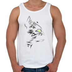 PRINTFASHION Cica - Férfi atléta - Fehér