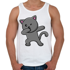 PRINTFASHION Cica - Férfi atléta - Fehér atléta, trikó