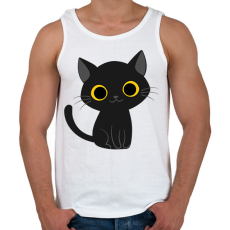 PRINTFASHION Cica - Férfi atléta - Fehér