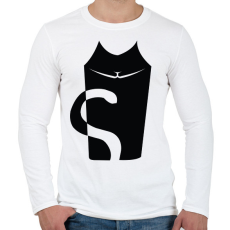 PRINTFASHION cica - Férfi hosszú ujjú póló - Fehér