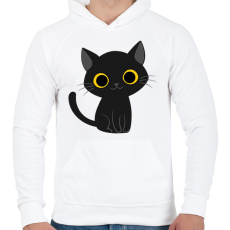 PRINTFASHION Cica - Férfi kapucnis pulóver - Fehér