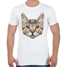 PRINTFASHION Cica - Férfi póló - Fehér férfi póló