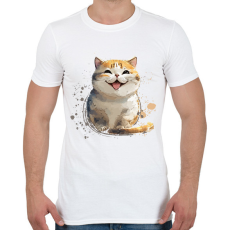 PRINTFASHION cica - Férfi póló - Fehér