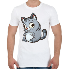 PRINTFASHION Cica - Férfi póló - Fehér