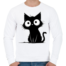 PRINTFASHION Cica - Férfi pulóver - Fehér férfi pulóver, kardigán