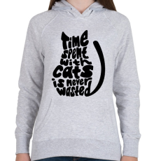 PRINTFASHION Cica gazdi - Női kapucnis pulóver - Sport szürke