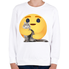 PRINTFASHION Cica - Gyerek pulóver - Fehér gyerek pulóver, kardigán