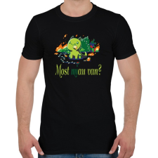 PRINTFASHION Cica karácsonya - most mi van  - Férfi póló - Fekete férfi póló