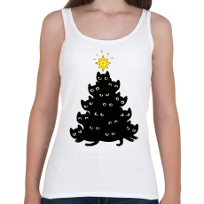 PRINTFASHION Cica karácsonyfa - Női atléta - Fehér