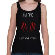 PRINTFASHION Cica karmolás - Női atléta - Fekete női trikó