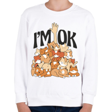 PRINTFASHION Cica kupac - Gyerek pulóver - Fehér