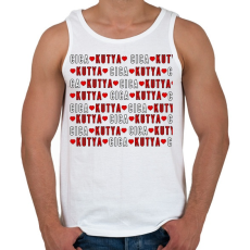 PRINTFASHION cica - kutya - Férfi atléta - Fehér