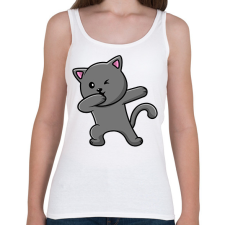 PRINTFASHION Cica - Női atléta - Fehér női trikó