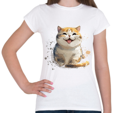 PRINTFASHION cica - Női póló - Fehér női póló