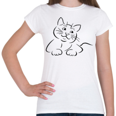 PRINTFASHION Cica - Női póló - Fehér