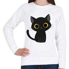 PRINTFASHION Cica - Női pulóver - Fehér női pulóver, kardigán