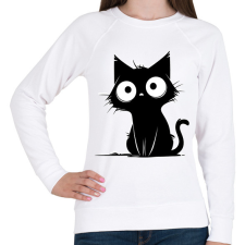 PRINTFASHION Cica - Női pulóver - Fehér női pulóver, kardigán