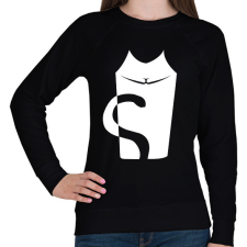 PRINTFASHION cica - Női pulóver - Fekete női pulóver, kardigán