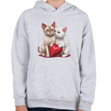 PRINTFASHION cica pár - Gyerek kapucnis pulóver - Sport szürke gyerek pulóver, kardigán