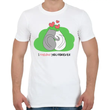 PRINTFASHION Cica szerelem - Férfi póló - Fehér férfi póló