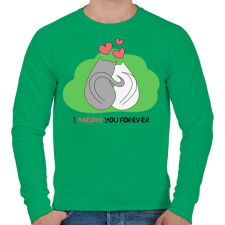 PRINTFASHION Cica szerelem - Férfi pulóver - Zöld férfi pulóver, kardigán