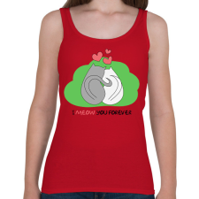 PRINTFASHION Cica szerelem - Női atléta - Cseresznyepiros női trikó