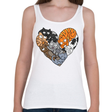 PRINTFASHION Cica szerelem - Női atléta - Fehér