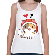 PRINTFASHION Cica - szeretsz ? - Női atléta - Fehér női trikó