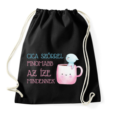 PRINTFASHION Cica szőrrel finomabb - Bögre - Sportzsák, Tornazsák - Fekete tornazsák