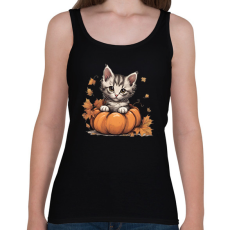 PRINTFASHION cica tökben - Női atléta - Fekete