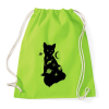 PRINTFASHION Cica univerzum - Sportzsák, Tornazsák - Limezöld