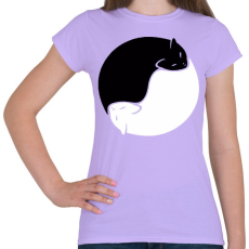 PRINTFASHION Cica yin yang - Női póló - Viola