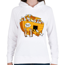 PRINTFASHION Cicafüggőség -Mózes - Női kapucnis pulóver - Fehér női pulóver, kardigán