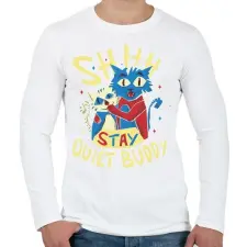 PRINTFASHION Cicák - buliznak - Férfi hosszú ujjú póló - Fehér férfi póló
