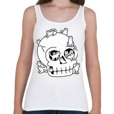 PRINTFASHION Cicák és koponya - Női atléta - Fehér