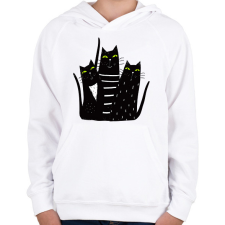 PRINTFASHION Cicák - Gyerek kapucnis pulóver - Fehér gyerek pulóver, kardigán
