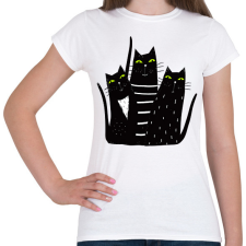 PRINTFASHION Cicák - Női póló - Fehér női póló
