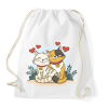 PRINTFASHION Cicák párban - Sportzsák, Tornazsák - Fehér