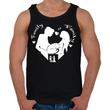 PRINTFASHION cicás család - Férfi atléta - Fekete atléta, trikó