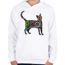 PRINTFASHION Cicás póló - Gyerek kapucnis pulóver - Fehér gyerek pulóver, kardigán