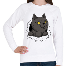 PRINTFASHION Cicás póló - Női pulóver - Fehér női pulóver, kardigán