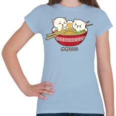 PRINTFASHION Cicás ramen - Női póló - Világoskék