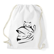 PRINTFASHION cicás - Sportzsák, Tornazsák - Fehér tornazsák